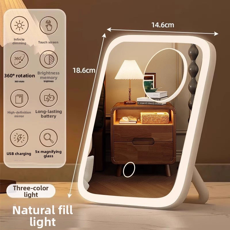 LED lighted dressing table mirror