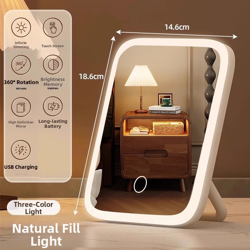 LED lighted dressing table mirror