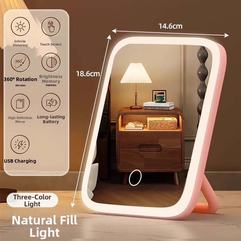 LED lighted dressing table mirror