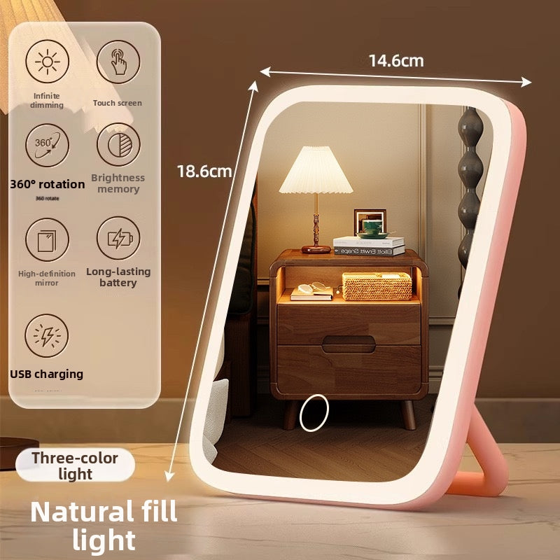 LED lighted dressing table mirror