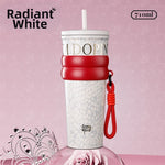 [I22]High-value thermos cup 316 stainless steel straw cup