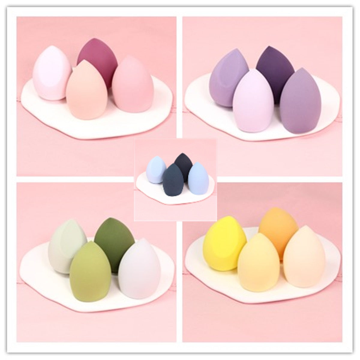 Patented box 4 powder puffs set