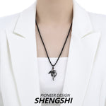 [F25]European and American cross dragon necklace