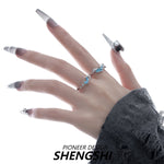 [F8]New wave fishtail couple ring