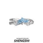 [F8]New wave fishtail couple ring