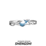 [F8]New wave fishtail couple ring