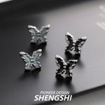 [F19]Irregular Epoxy Butterfly Earrings