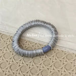 [H72]Korean style high-end solid color satin pleated small intestine hair tie