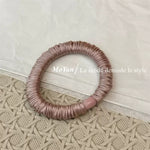 [H72]Korean style high-end solid color satin pleated small intestine hair tie