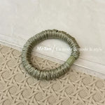 [H72]Korean style high-end solid color satin pleated small intestine hair tie