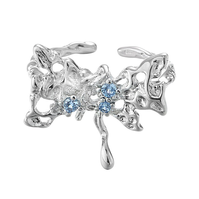 [F84]Miniature butterfly ring SSJZ-319