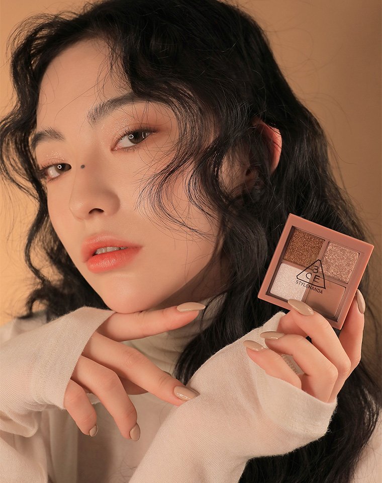 [A29]3Ce 4-color Mini Multi Eye Color Palette Eyeshadow Palette #Casual Talk