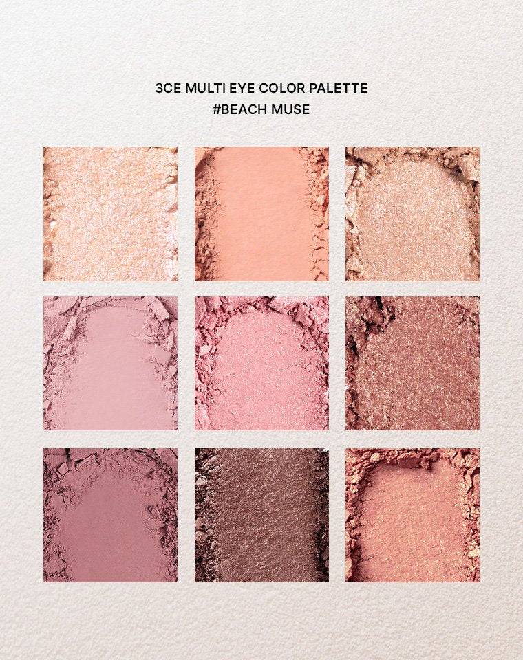[A27]3Ce 9-color Multi Eye Color Palette #Beach Muse