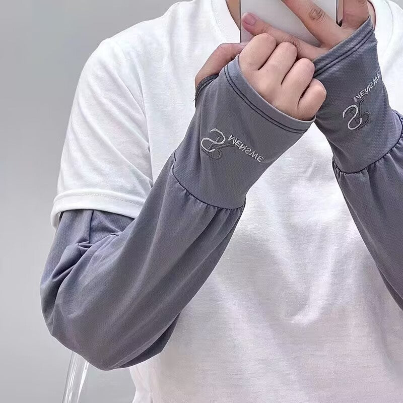 [I55]防曬冰絲護臂手套