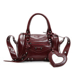 [G10]Trendy rivet motorcycle bag