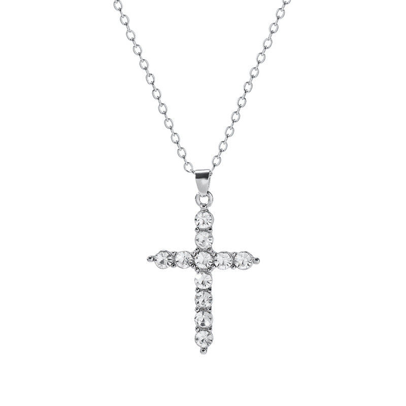 [F31]Diamond Cross Necklace